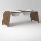 dogBar® L - Nussbaum mit Porzellan