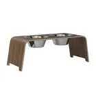 dogBar® L - Nussbaum mit Edelstahl