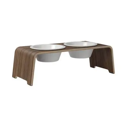 dogBar® M - Nussbaum mit Porzellan