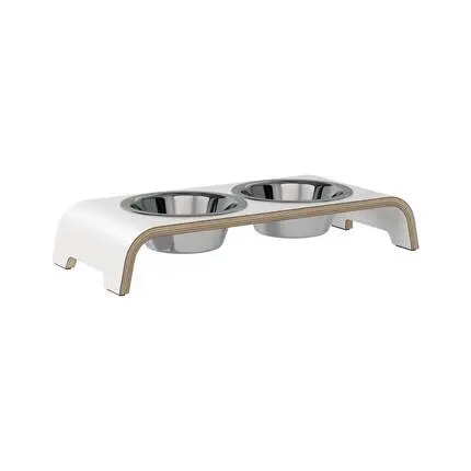 dogBar® S - HPL weiß mit Edelstahl