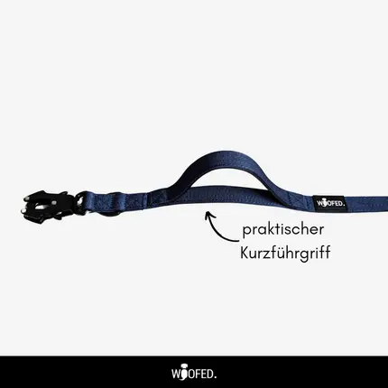 Sicherheits-Hundeleine mit Tactical Karabiner • dreifach verstellbar • dunkelblau