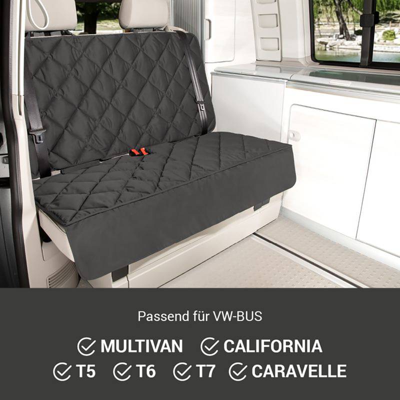 Sitzbezug Schonbezüge für VW T5 T6 Multivan Caravelle Kunstleder Schwa