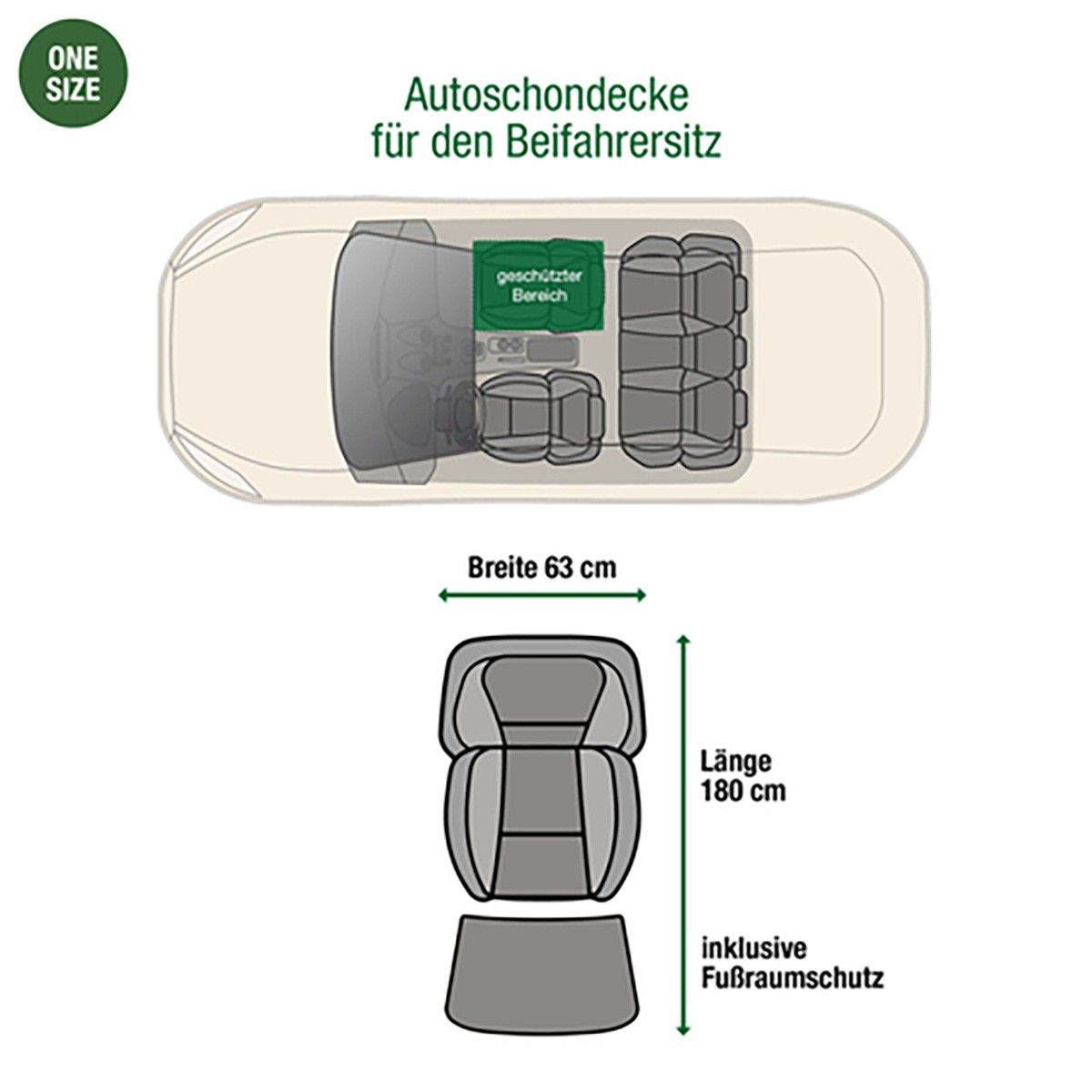 Beifahrersitz Autodecke braun one-size | Doctor Bark