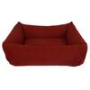 Bio Hundebett mit Rand bordeaux