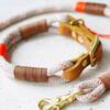 "Desert Sun" | Hundehalsband aus Kletterseil und Fettleder