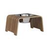 dogBar® Single M Nussbaum mit Edelstahl