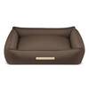 Labbvenn® Hundebett mit Rand TÖVE dunkelbraun