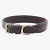 Gepolstertes Halsband aus Leder "Beginning" • coffee