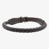 Geflochtenes Halsband aus Nappaleder Criss Cross • coffee