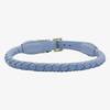 Geflochtenes Halsband aus Nappaleder Criss Cross • sky blue