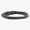 Geflochtenes Halsband aus Nappaleder Criss Cross • pure black
