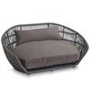 Luxus Hundebett PRADO OXFORD mit geflochtenem Rahmen von Laboni • stone