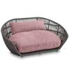 Luxus Hundebett PRADO TUDOR mit geflochtenem Rahmen von Laboni • rose