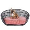 Luxus Hundebett PRADO OXFORD mit geflochtenem Rahmen von Laboni • rose
