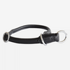 Zugstopp-Halsband aus Leder Student • pure black