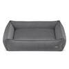 Hundebett Cord grau • Labbvenn STRIPPO dark grey