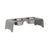 dogBar® M-small - HPL grau mit Edelstahl