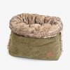 Hunde Kuschelnest SNUGGLE khaki • Cord meets Faux Fur