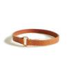 Exklusives Markenhalsband aus Leder • cognac