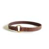 Exklusives Markenhalsband aus Leder • chestnut