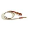 Hundeleine Tweed graubraun "Stone" mit Leder-Griffschlaufe