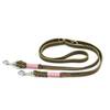 Leichte Hundeleine, verstellbar • Fettleder mit Textil-Takelung • WRAPPED