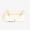 Design Hundebett 100% Baumwolle crème • Kingston FLOWERS