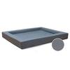 Orthopädisches Hundebett • Kunstleder grau • COMPACT