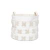Hundekörbchen mit umklappbarem Rand, Baumwolle • Louis Flowers crème