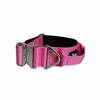 Breites Tactical Halsband mit Griff • gepolstert • Raspberry