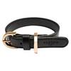 Veganes Hundehalsband aus Apfelleder schwarz • CLASSY COAL GOLD