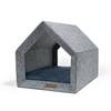 Hundehöhle Filz hellgrau • PETHome • mit Einlegekissen nach Wahl