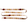 Verstellbare Hundeleine aus Baumwolle und Apfelleder, 240cm • Chevron Citron