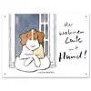 Warnschild "Leute mit Hund | Fenster"
