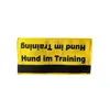 Leinen-Banderole 'Hund im Training' gelb