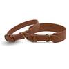 Verstellbares Halsband mit Sattlernaht • Leder braun