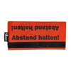 Leinen-Banderole 'Abstand halten!' orange