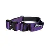 Sicherheits-Hundehalsband mit Griff + Tactical Karabiner • Velvet Purple