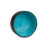 Hundenapf aus Keramik matt schwarz-teal blue