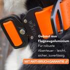 Wasserfestes Hundehalsband mit Griff &bull; WOOFLEX&reg; Tactical Sunset Orange