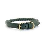 Halsband Leder grün