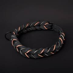 BRAIDY WOLF - Geflochtenes Lederhalsband