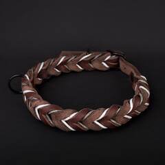 BRAIDY BEAR - Geflochtenes Lederhalsband
