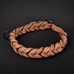 BRAIDY FOX - Geflochtenes Lederhalsband