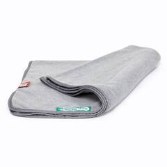 Kuscheldecke Fleece grau melange, waschbar bei 95°C