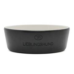 Hundenapf aus Keramik LIEBLINGSHUND schwarz mit Herz