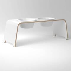 dogBar® L - HPL weiß mit Porzellan