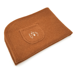 Bio Hundedecke mit beruhigendem Duftkissen, kupferbraun