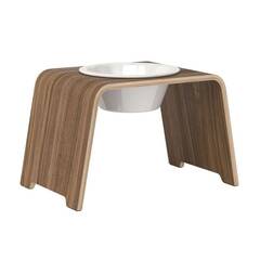 dogBar® Single M-large Nussbaum mit Porzellan