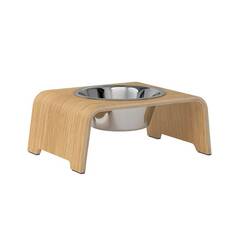 dogBar® Single M-small Eiche hell mit Edelstahl